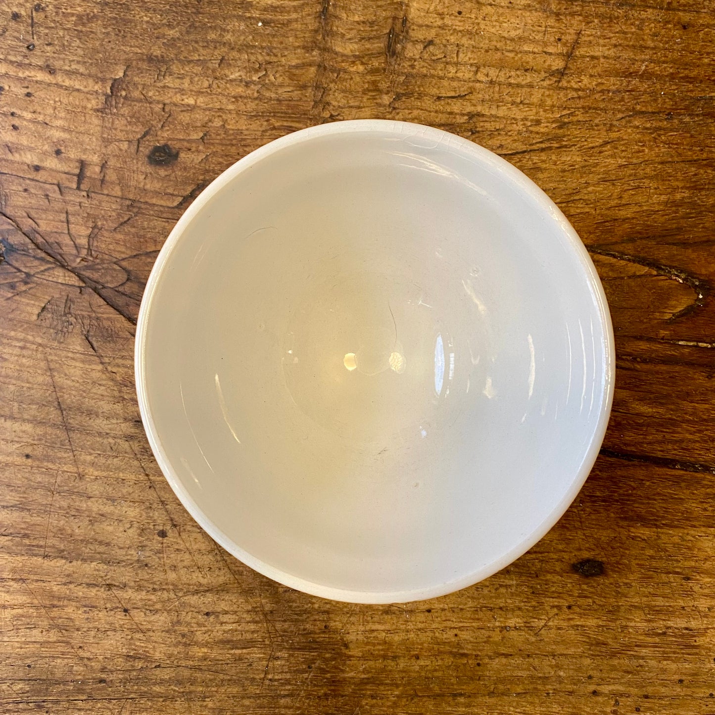Vintage French Café au Lait Bowl – Orange & White