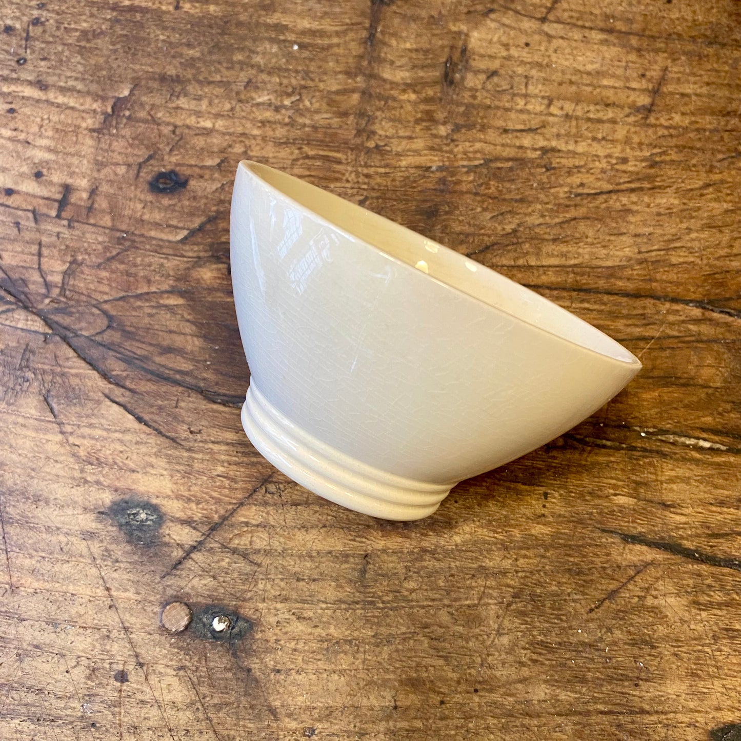 Vintage French Digoin Café au Lait Bowl – Ivory