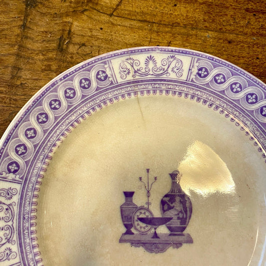 English Dessert Plate Etruscan Vases – Mid-19th Century