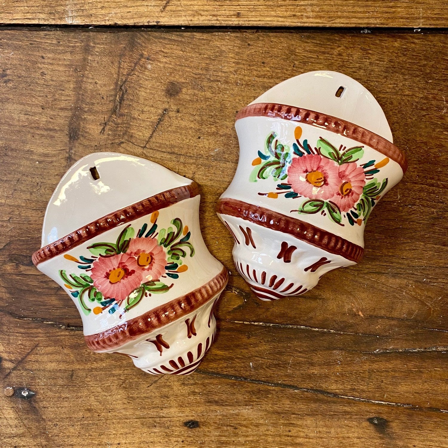 French vintage wall pocket vase