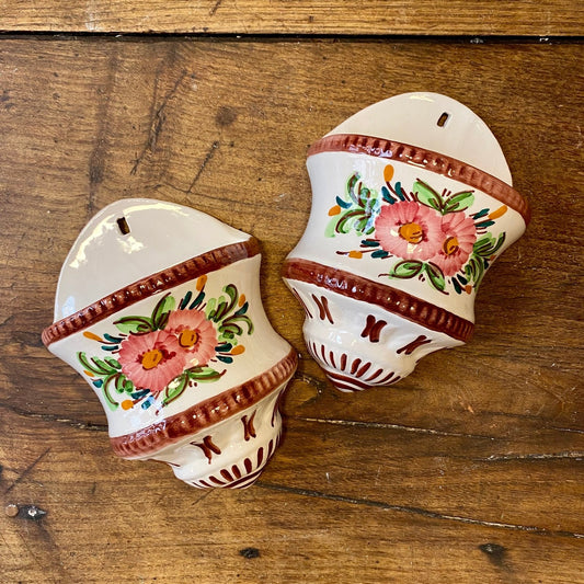 French vintage wall pocket vase