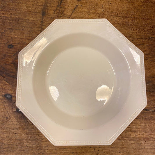 Creil & Montereau Pearled Soup Bowl – Antique French Porcelain