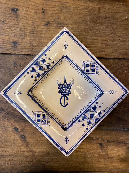 Blue Tunisian Serving Plate