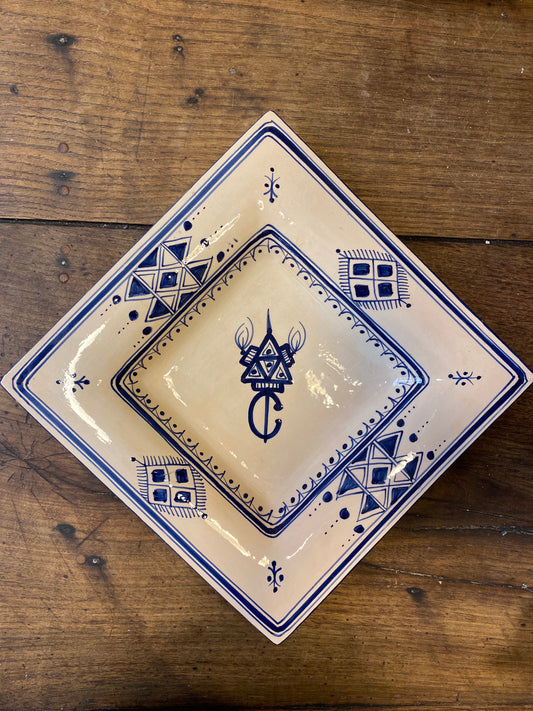 Blue Tunisian Serving Plate