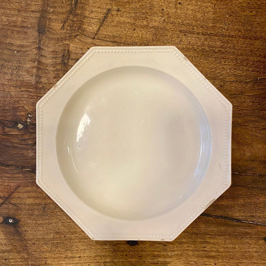 Creil & Montereau Pearled Dessert Plate – Antique French Porcelain