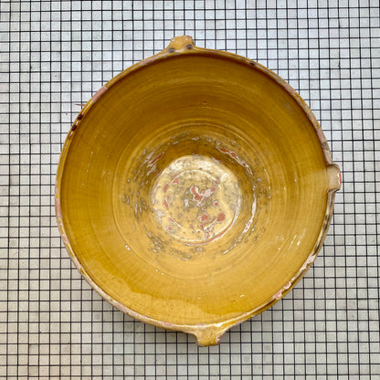 Antique French Provençal Tian Bowl – Yellow