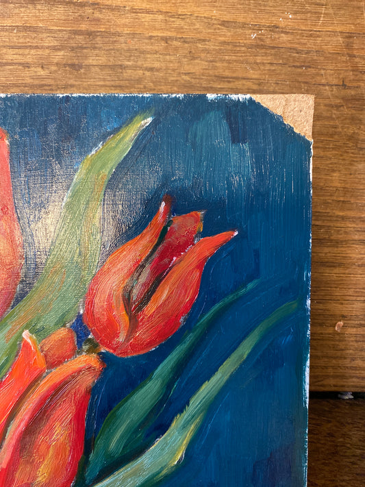 Tulips in Vase – Vintage Painting (1995)
