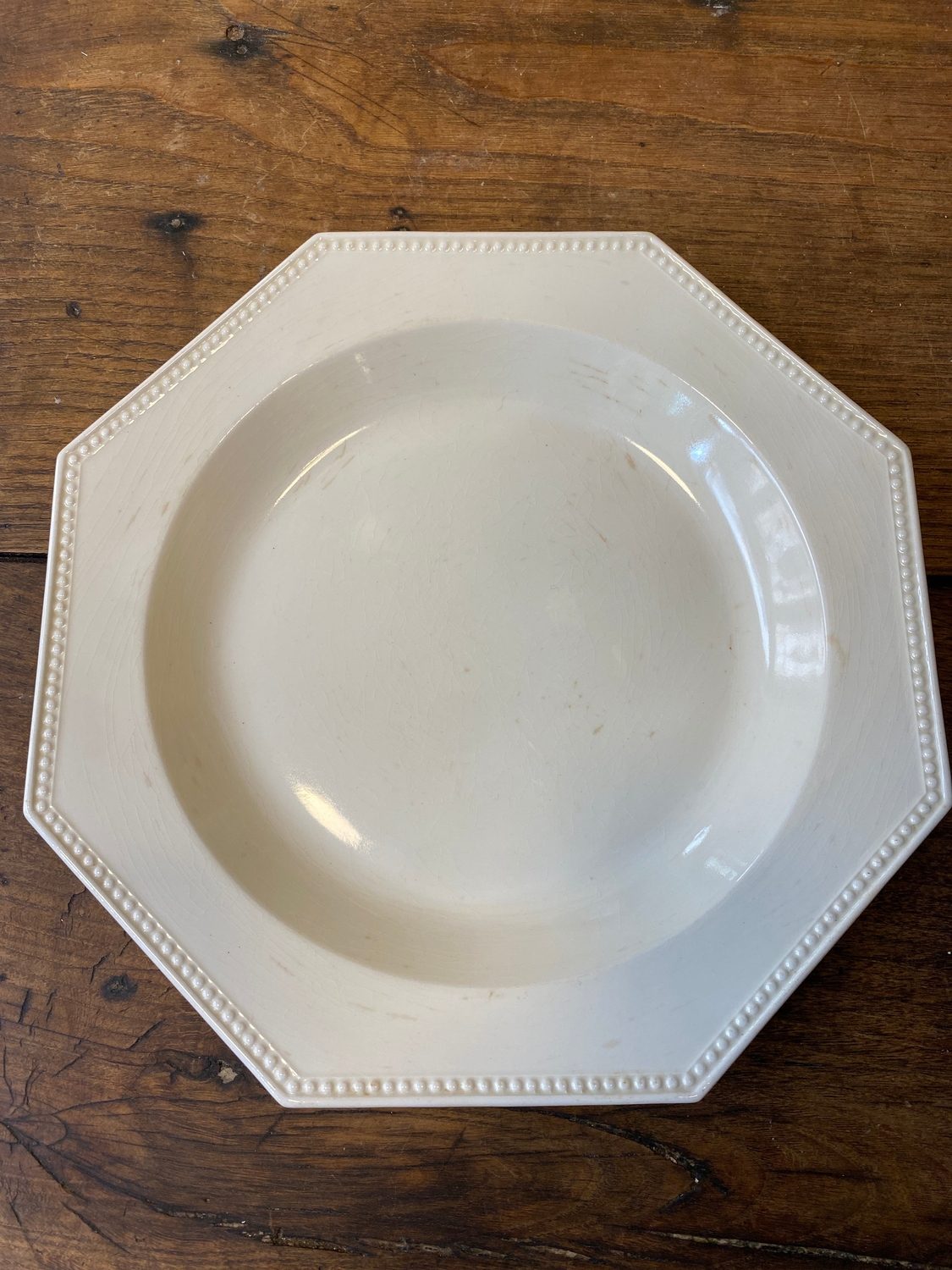 Pattern: Creil & Montereau Pearled Large Serving Plate – Antique French Porcelain – Curiosité Göteborg | Fransk vintageinredning från Curiosité