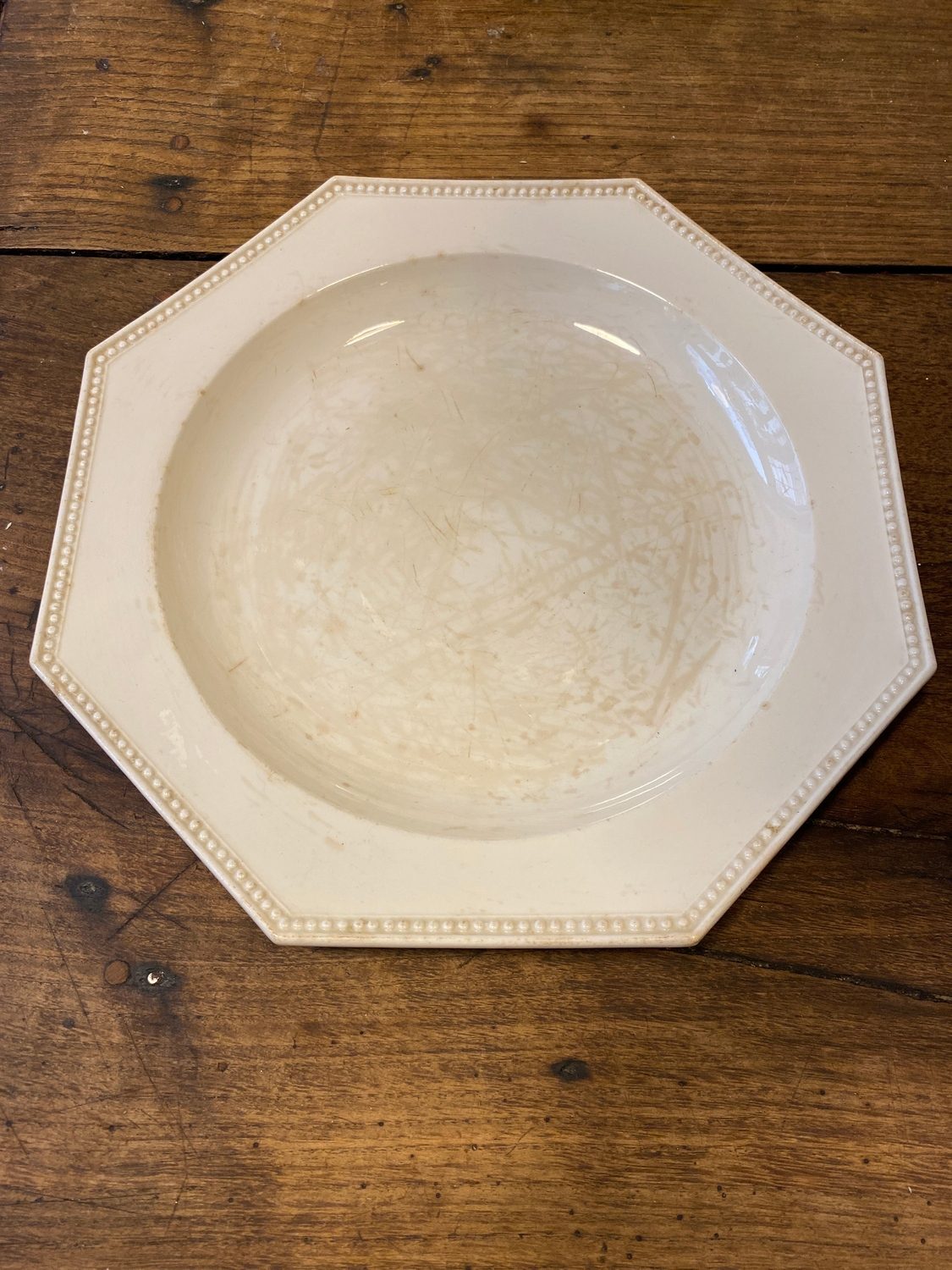 Pattern: Creil & Montereau Pearled Serving Plate – Antique French Porcelain – Curiosité Göteborg | Fransk vintageinredning från Curiosité