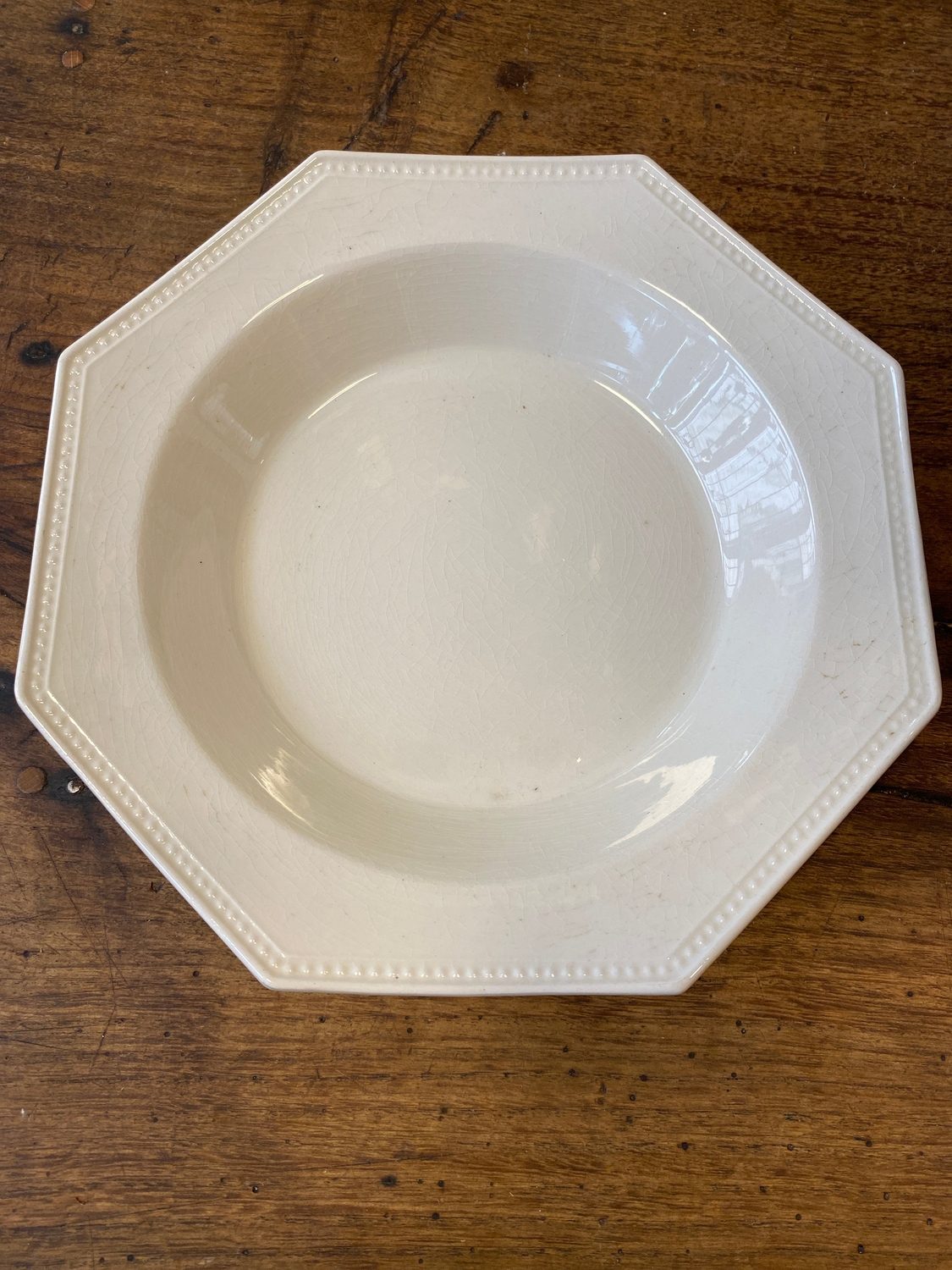 Pattern: Creil & Montereau Pearled Soup Bowl – Antique French Porcelain – Curiosité Göteborg | Fransk vintageinredning från Curiosité