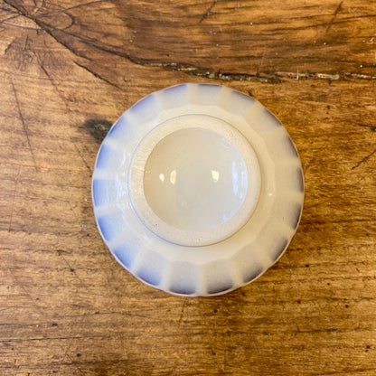 Vintage French Café au Lait Bowl – Blue Geometric