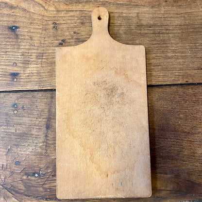 Vintage French Wooden Cutting Board – Rounded Handle