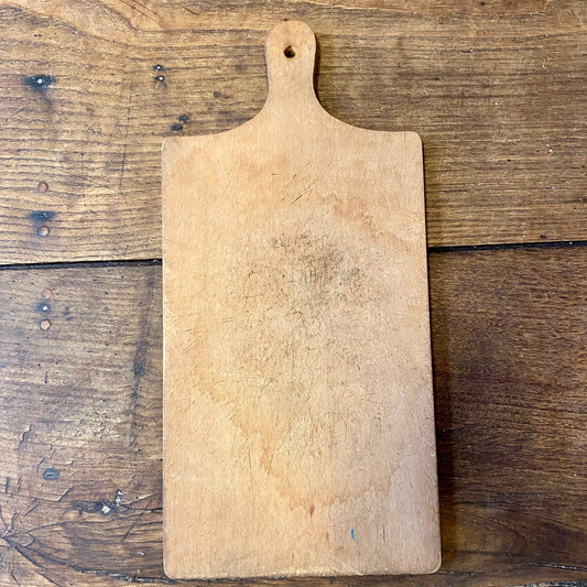 Vintage French Wooden Cutting Board – Rounded Handle