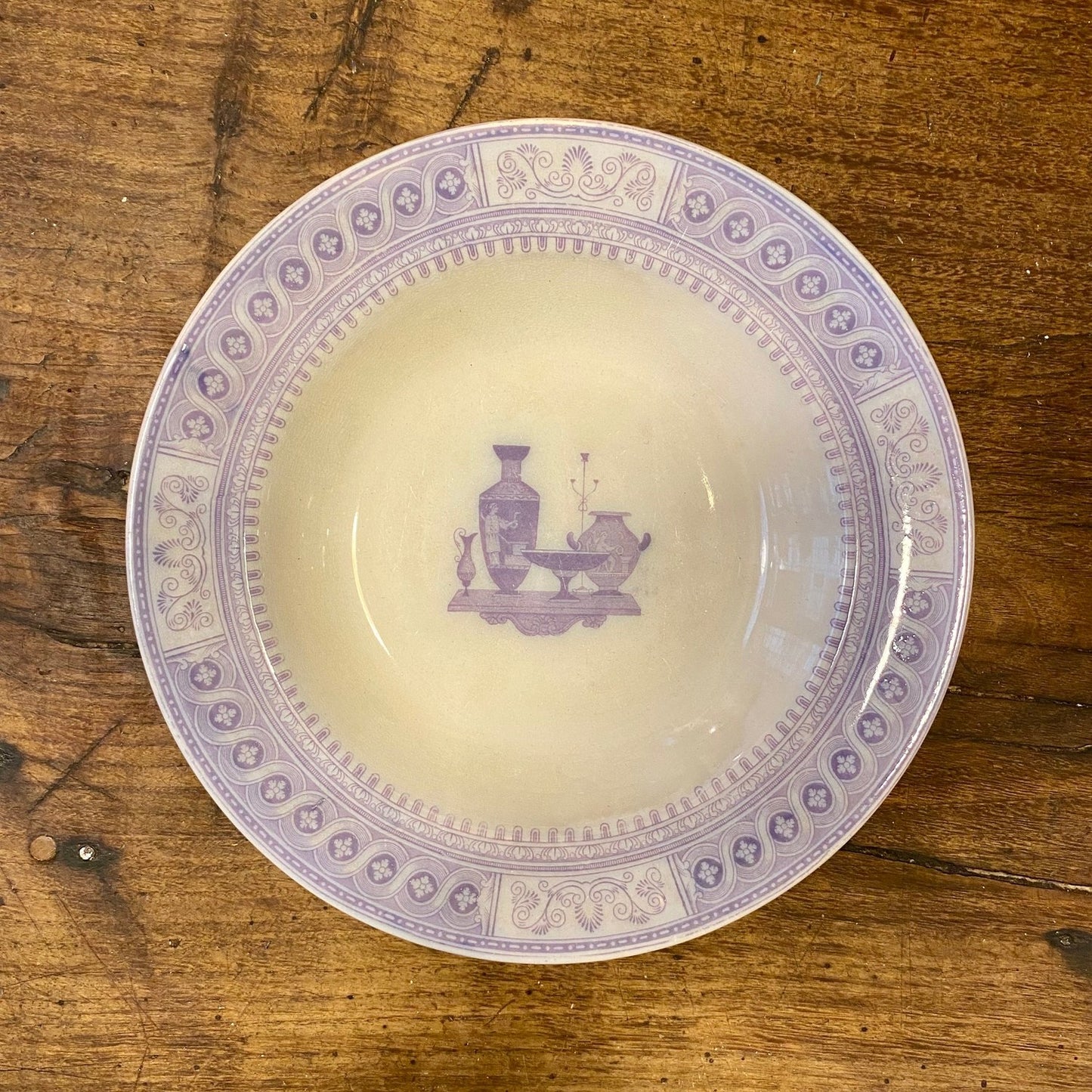 English Etruscan Vases Soup Bowl– Mid-19th Century