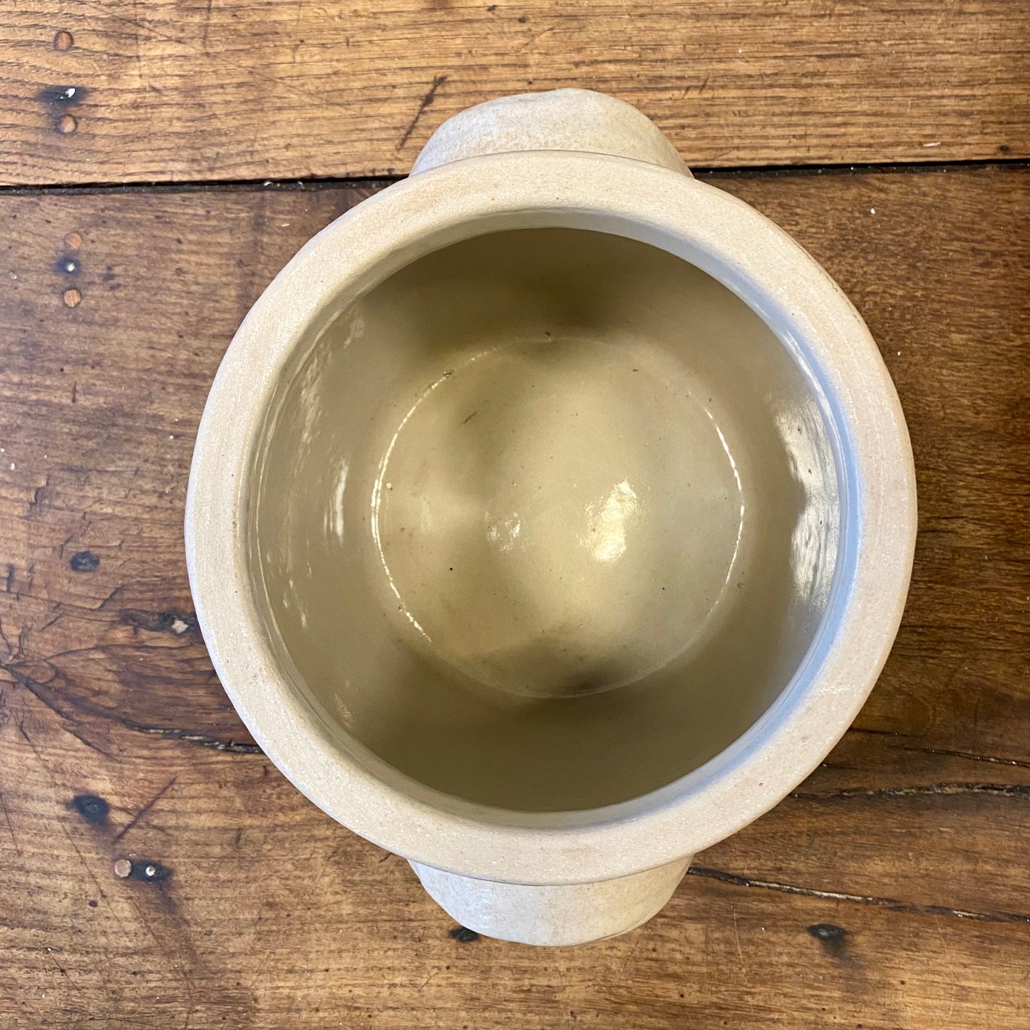 Vintage French Stoneware Pot with Handles