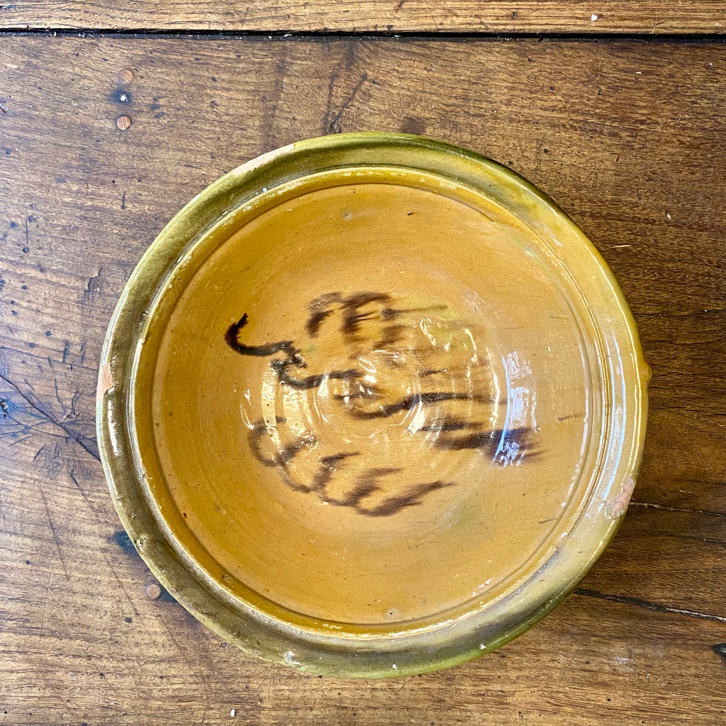 Vintage Provençal Glazed Bowl – 25 cm