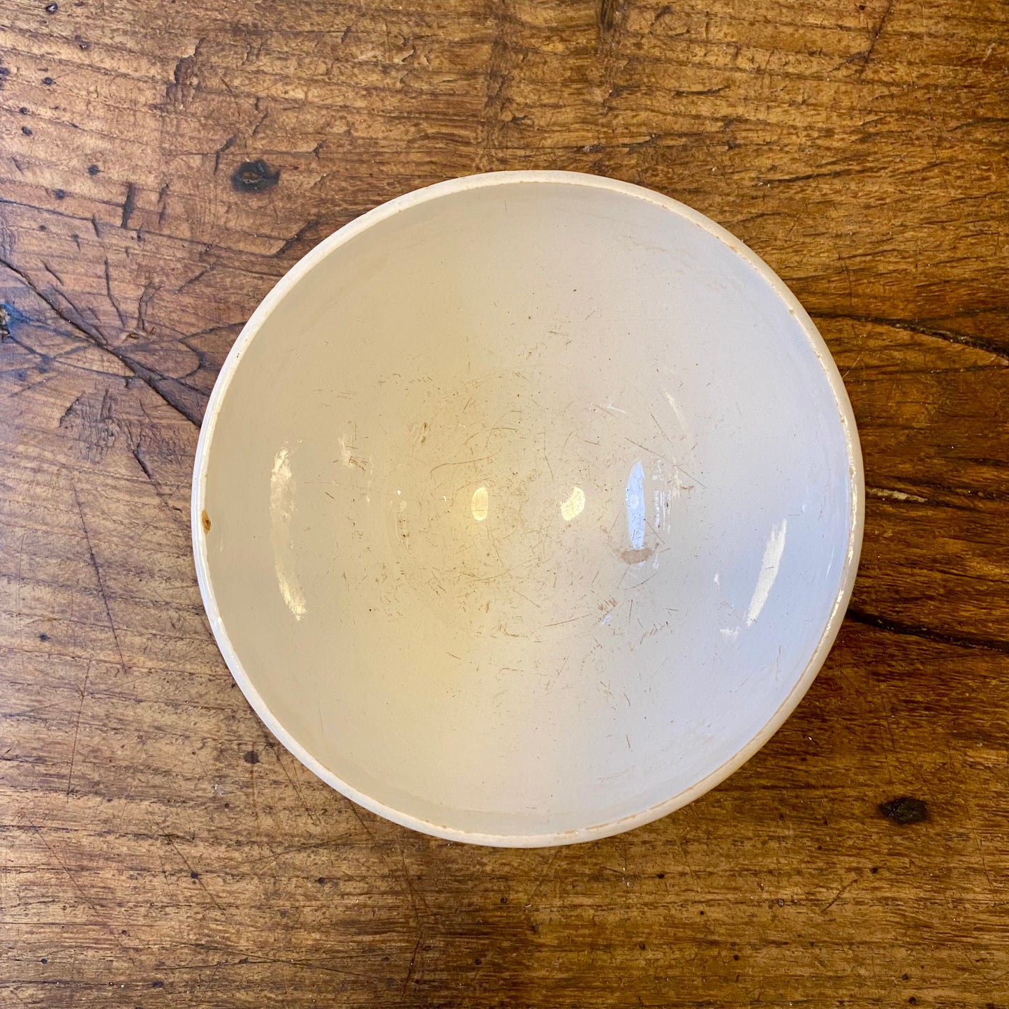 Vintage French Digoin Café au Lait Bowl – Blue & Red Floral