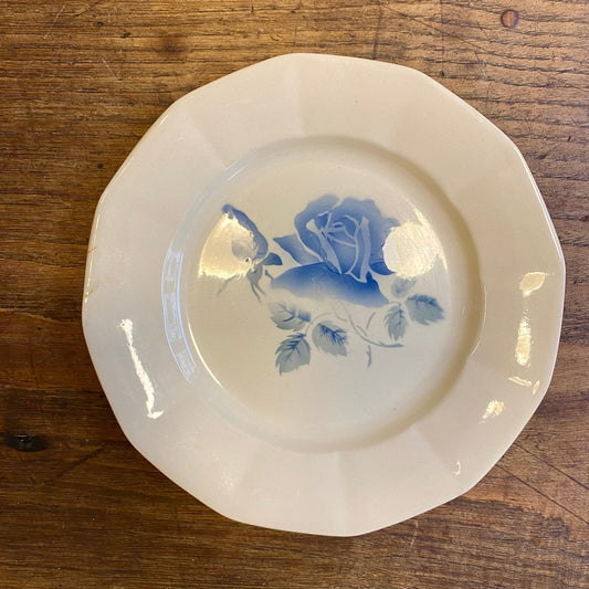 Vintage Digoin Sarreguemines Dinner Plate – Blue Rose