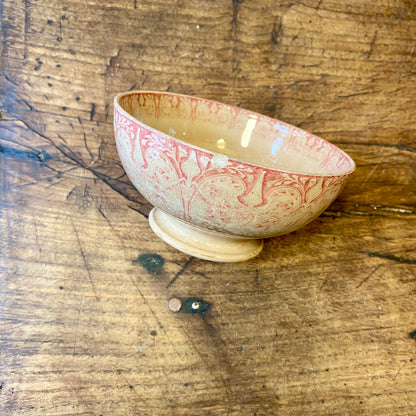 Vintage French Creil-Montereau Café au Lait Bowl – Red Transferware