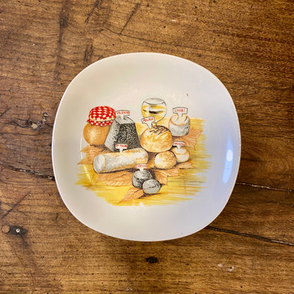 Vintage Berry Haute Porcelaine Dessert Plate – French Cheese Motif
