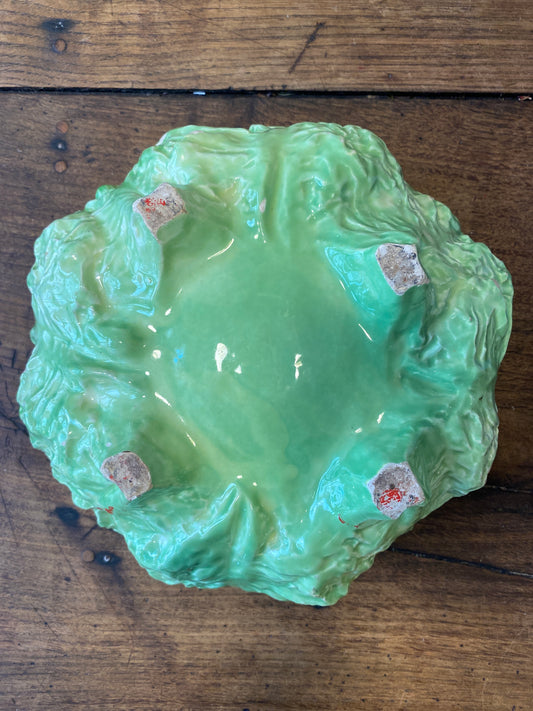 Vintage Cabbage Leaf Bowl