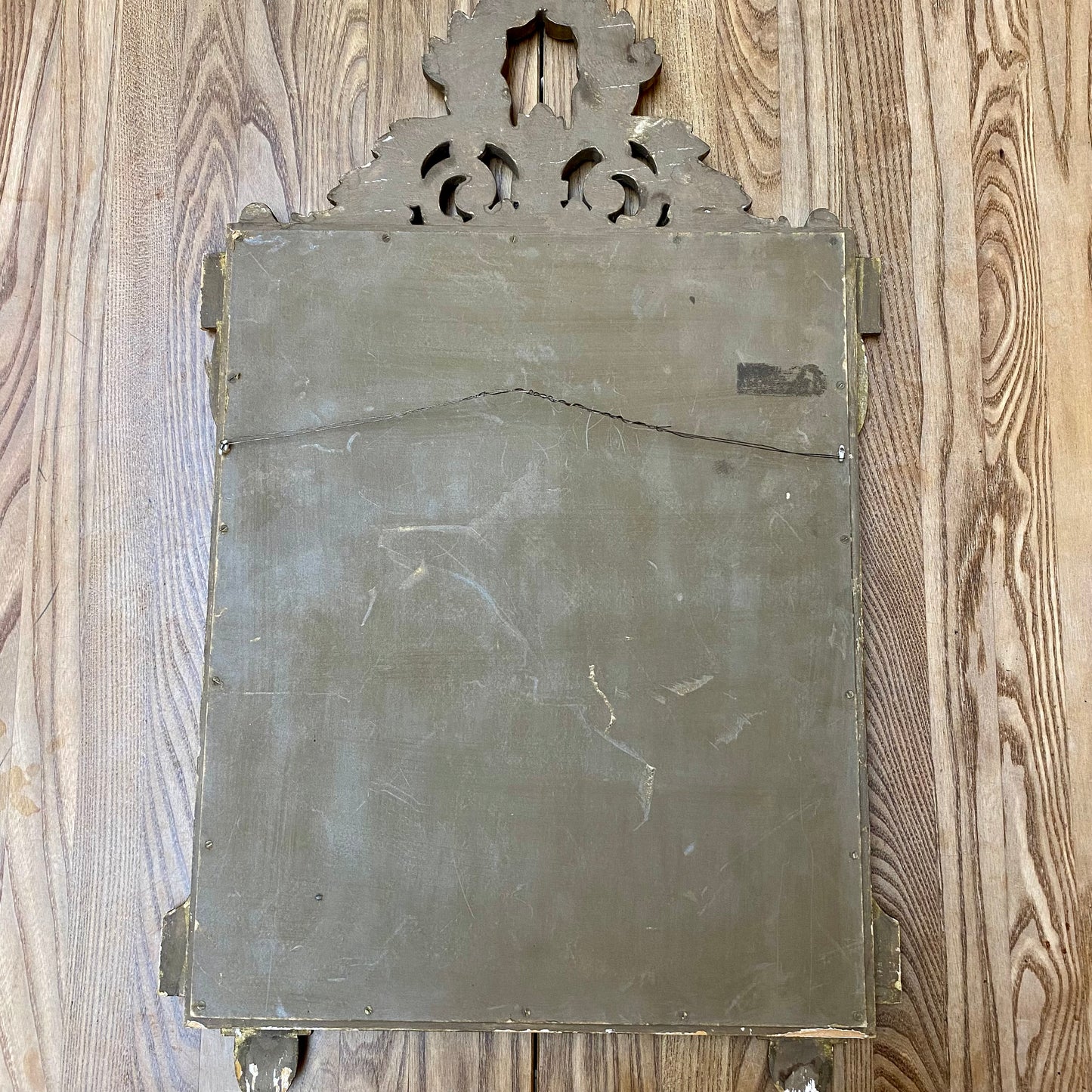 Vintage Gilt Mirror With Laurel Wreath Crest