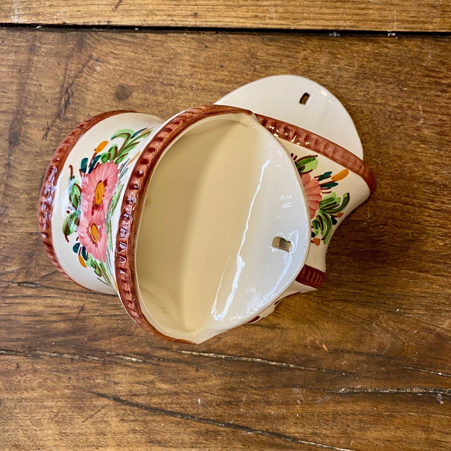 French vintage wall pocket vase