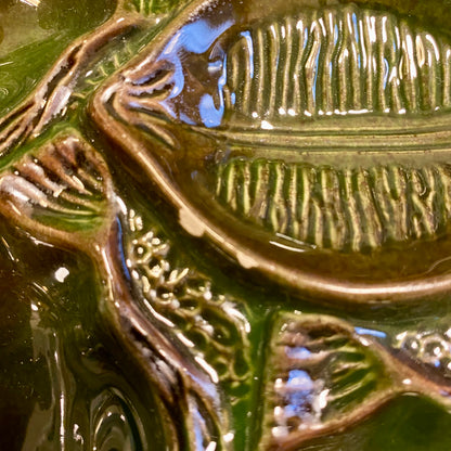 Vintage St-Clément Oyster Plate Green Glaze