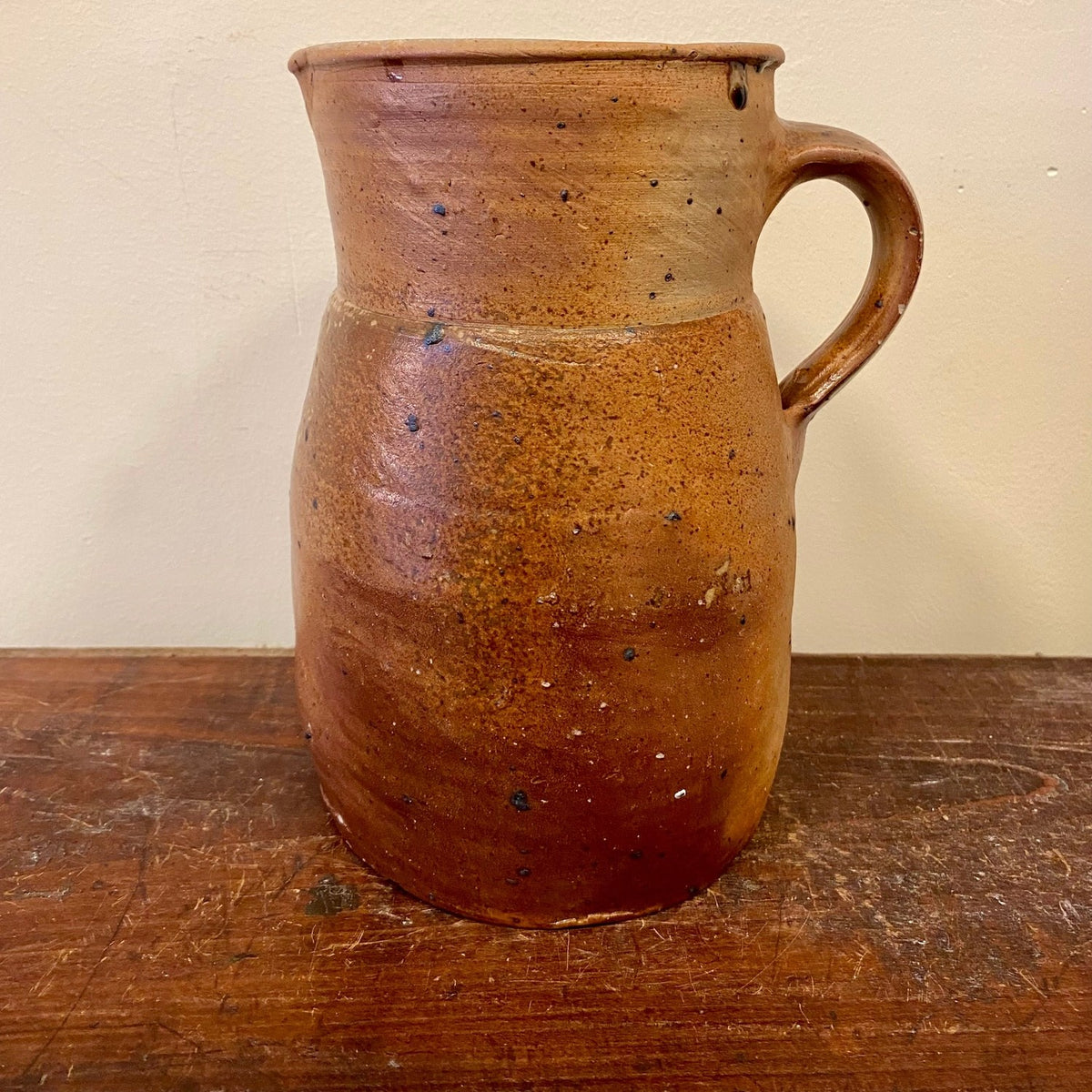 Vintage French Stoneware Farm Pitcher