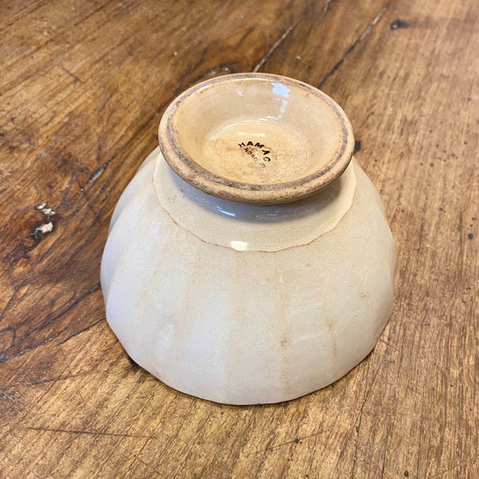 French Vintage Café Au Lait Bowl HAMAGE Nord, cream glaze