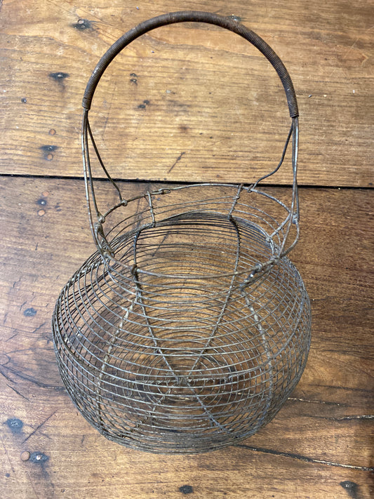 Vintage French Wire Egg Basket