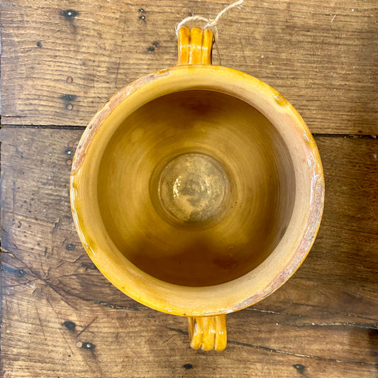 Antique French Terracotta Confit Pot – Ochre Glaze