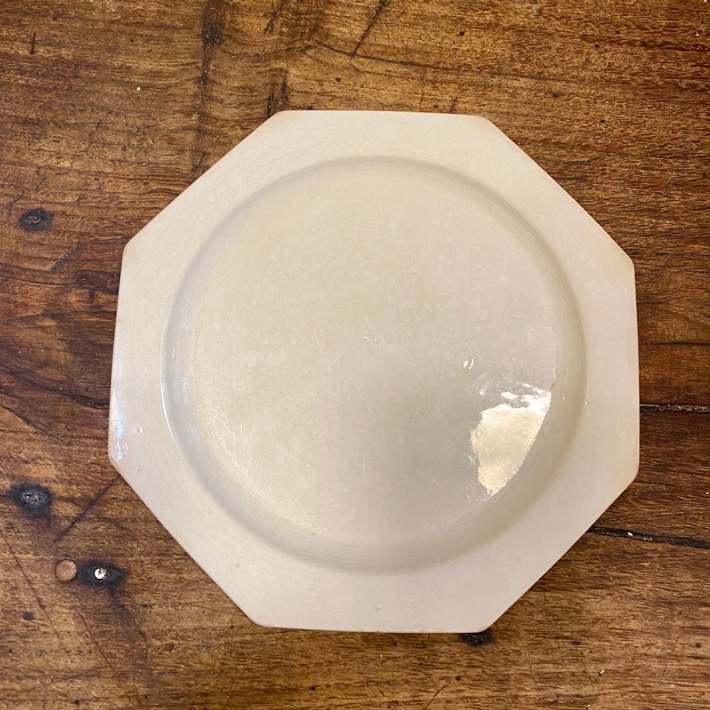 Creil & Montereau Pearled Dessert Plate – Antique French Porcelain