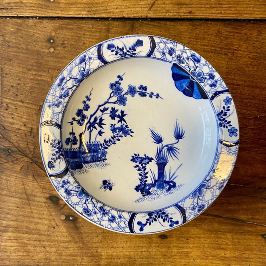 Vintage Creil et Montereau Pedestal Dish – Japon Blue