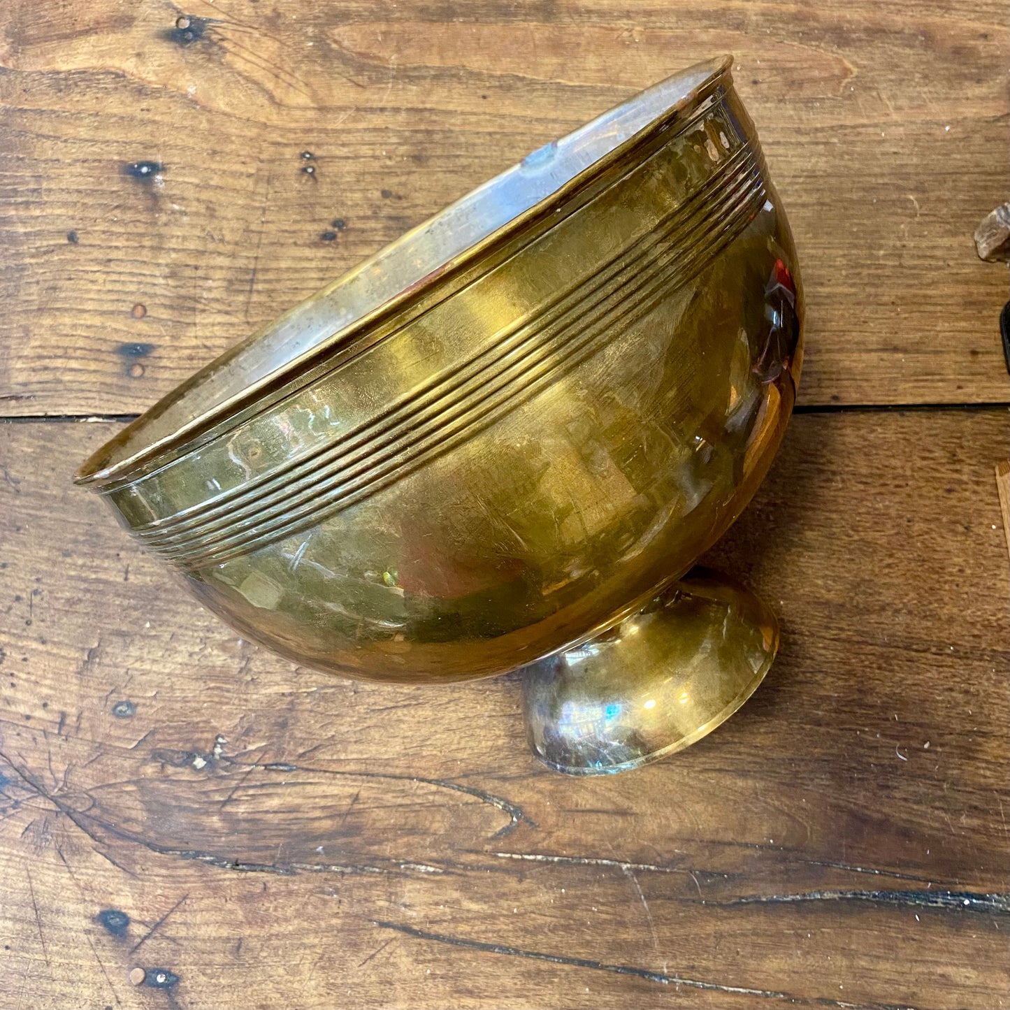Vintage Champagne Vasque – 31 × 32 cm
