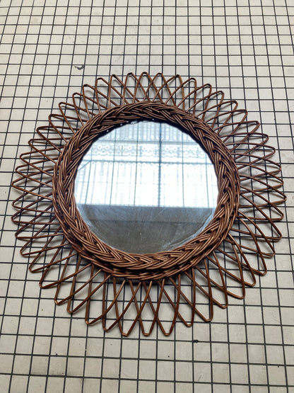 Vintage Rattan Mirror