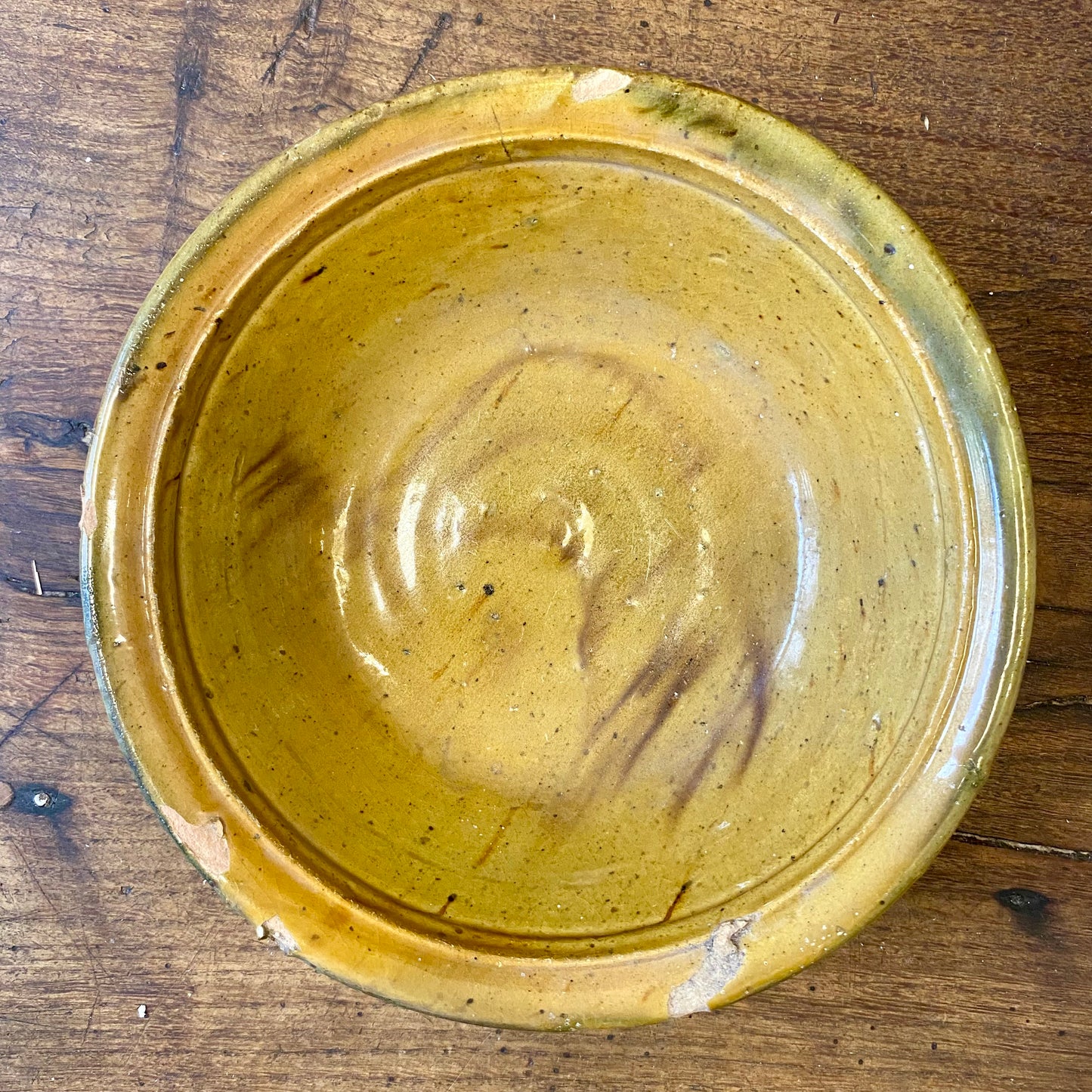 Vintage Provençal Glazed Bowl – 24 cm
