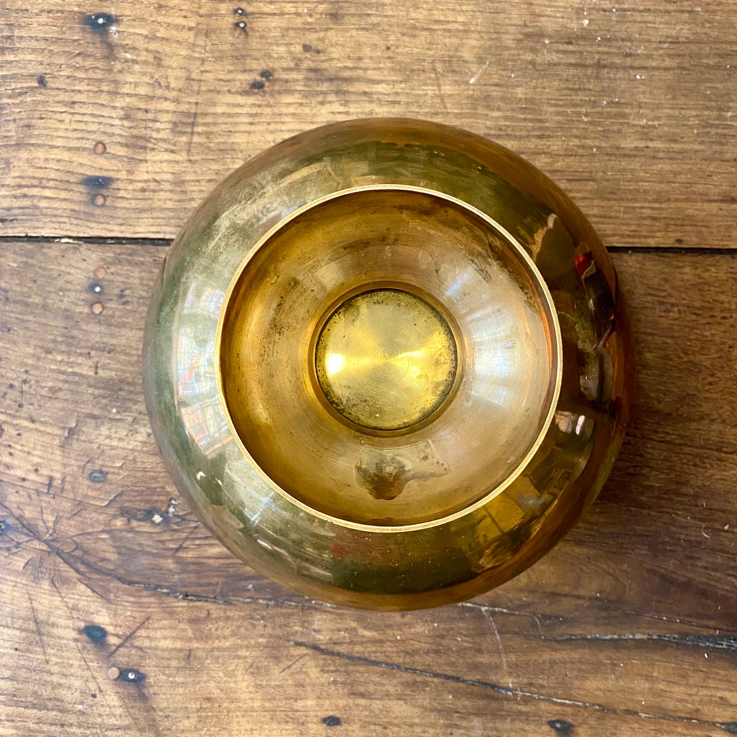 Vintage Champagne Vasque – 31 × 32 cm