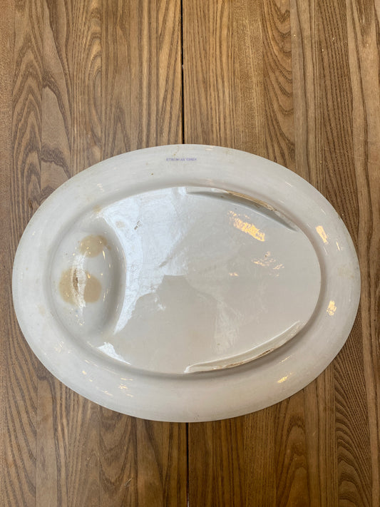 Large Antique English Serving Platter – “Etruscan Vases”