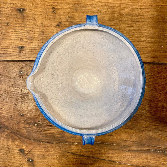 Vintage Blue Glazed Mixing Bowl