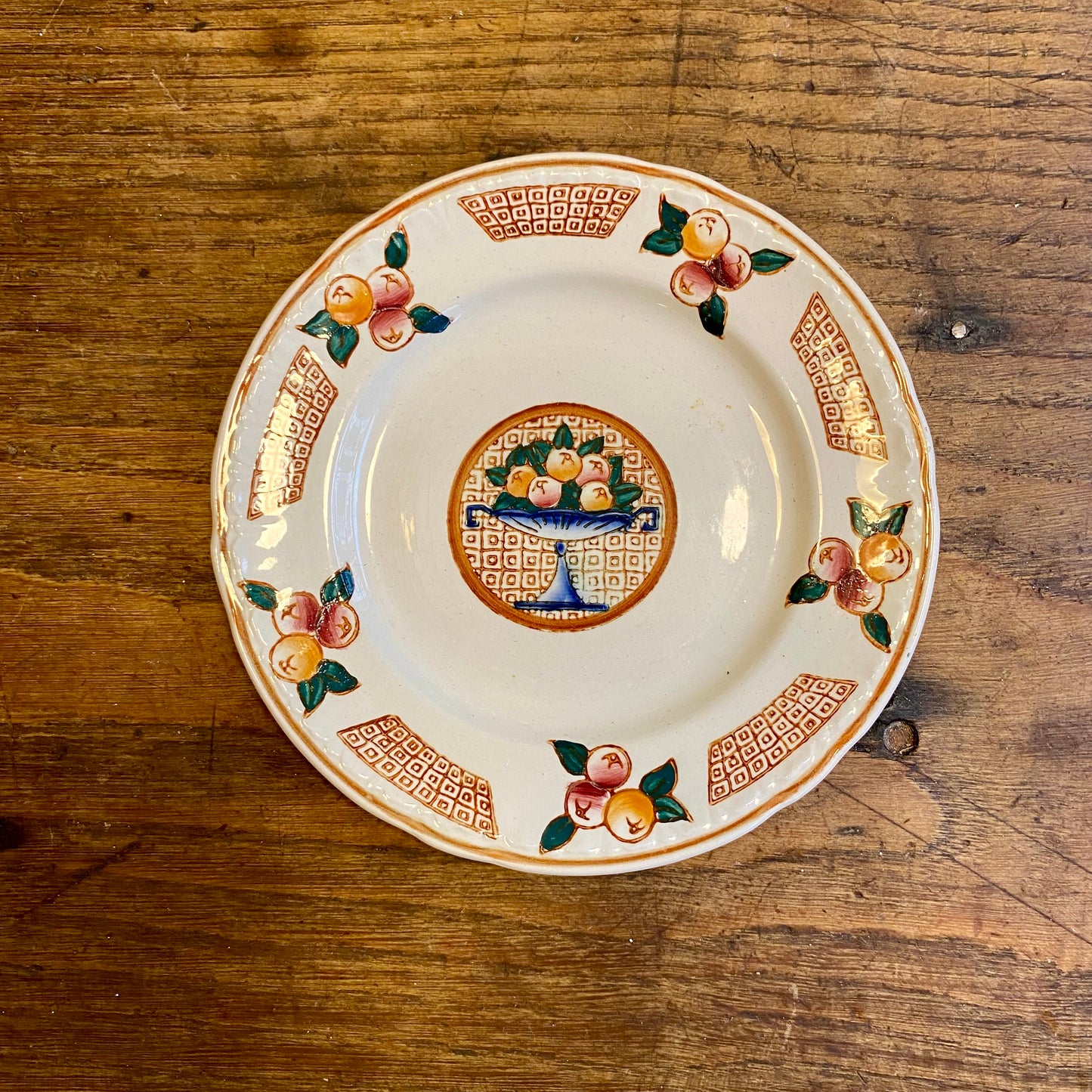 Vintage Longwy “Maurice” Dessert Plate – Fruit Motif