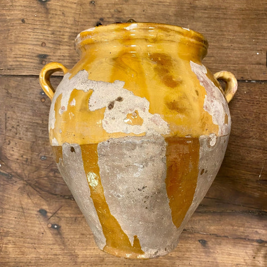 Pattern: French Antique Confit Pot – Ochre Glaze – Curiosité Göteborg | Fransk vintageinredning från Curiosité