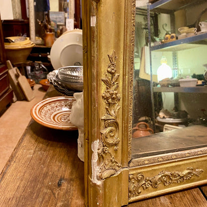 Pattern: French Antique Gilded Mirror – Ornate Louis-Philippe Style – Curiosité Göteborg | Fransk vintageinredning från Curiosité