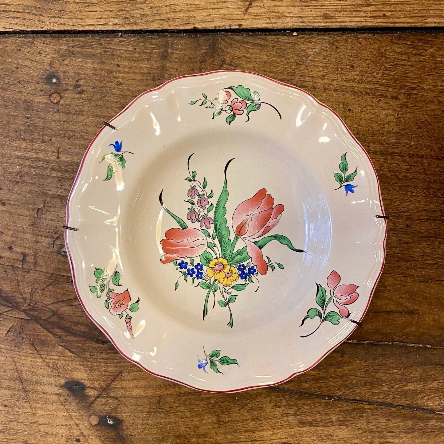 French Lunéville Faience Wall Plate