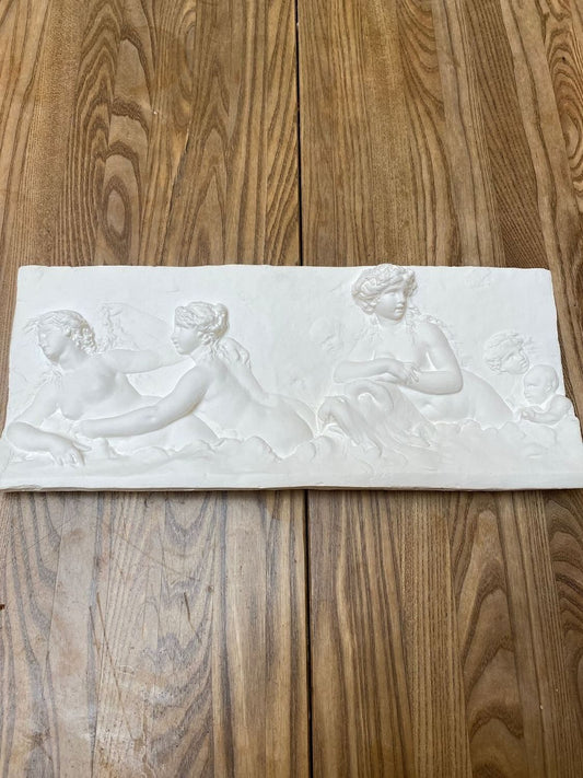 Naïade – Handmade Plaster Wall Art from Paris – Relief Panel, French vintage décor | Fransk Relief Panel eller inredningsdetalj från Curiosité Göteborg