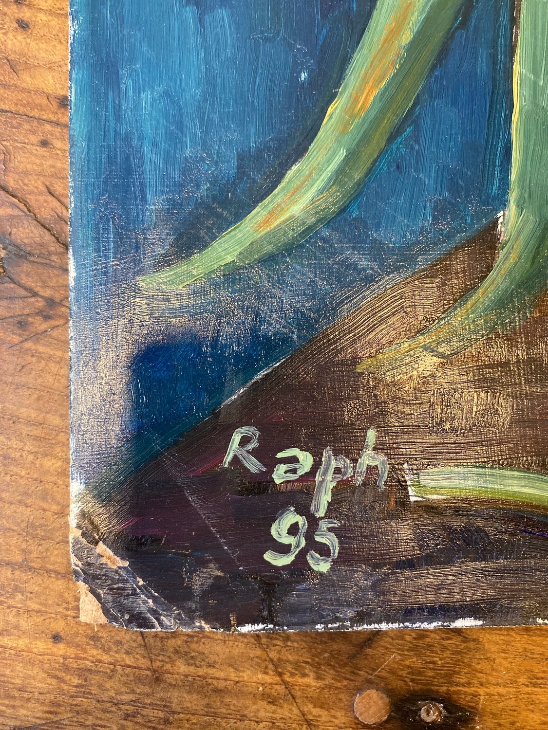 Pattern: Tulips in Vase – Vintage Painting 1995 – Curiosité Göteborg | Fransk vintageinredning från Curiosité