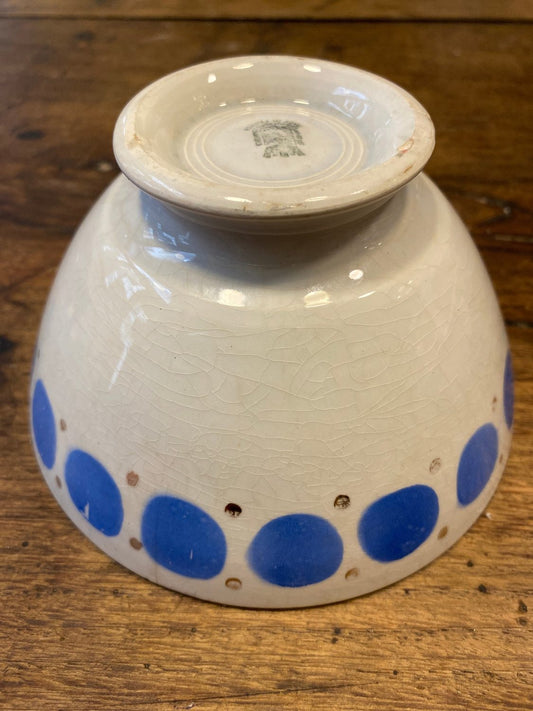Pattern: Vintage Café au Lait Bowl – Blue Polka Dots – Curiosité Göteborg | Fransk vintageinredning från Curiosité