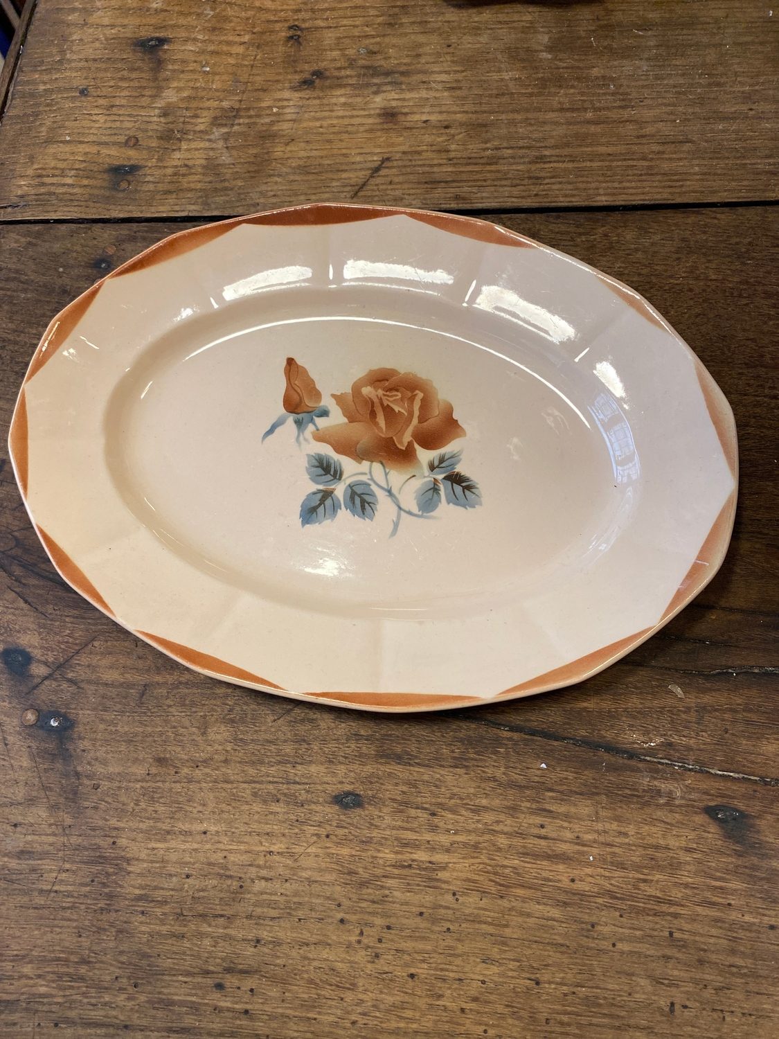 Pattern: Rose Serving Plate - Digoin – Curiosité Göteborg | Fransk vintageinredning från Curiosité