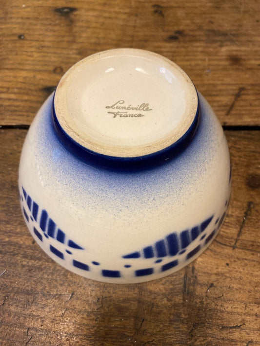 Pattern: Vintage French Café au Lait Bowl – Lunéville Blue – Curiosité Göteborg | Fransk vintageinredning från Curiosité