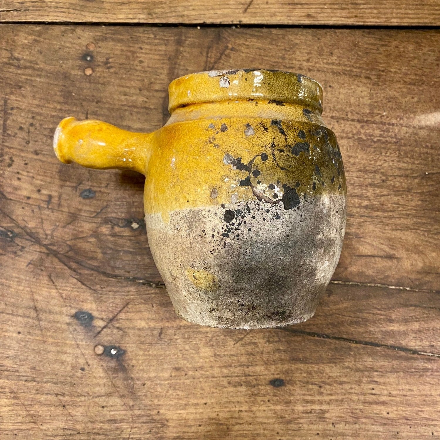 Pattern: Vintage French Confit Pot with Side Handle – Curiosité Göteborg | Fransk vintageinredning från Curiosité